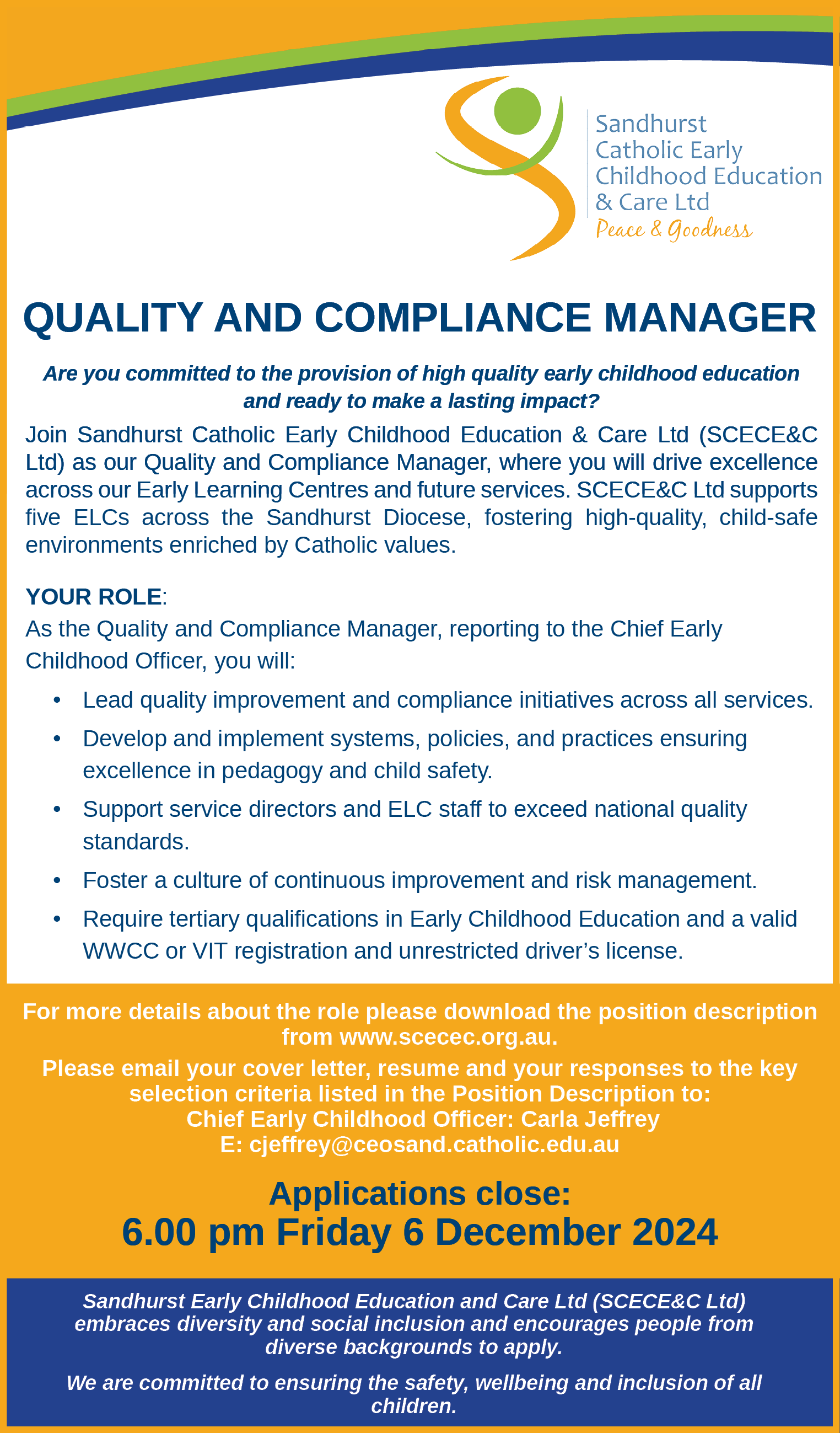 SCECEC Ltd ADVERT QUALITY AND COMPLIANCE MANAGER 4 Column 181124